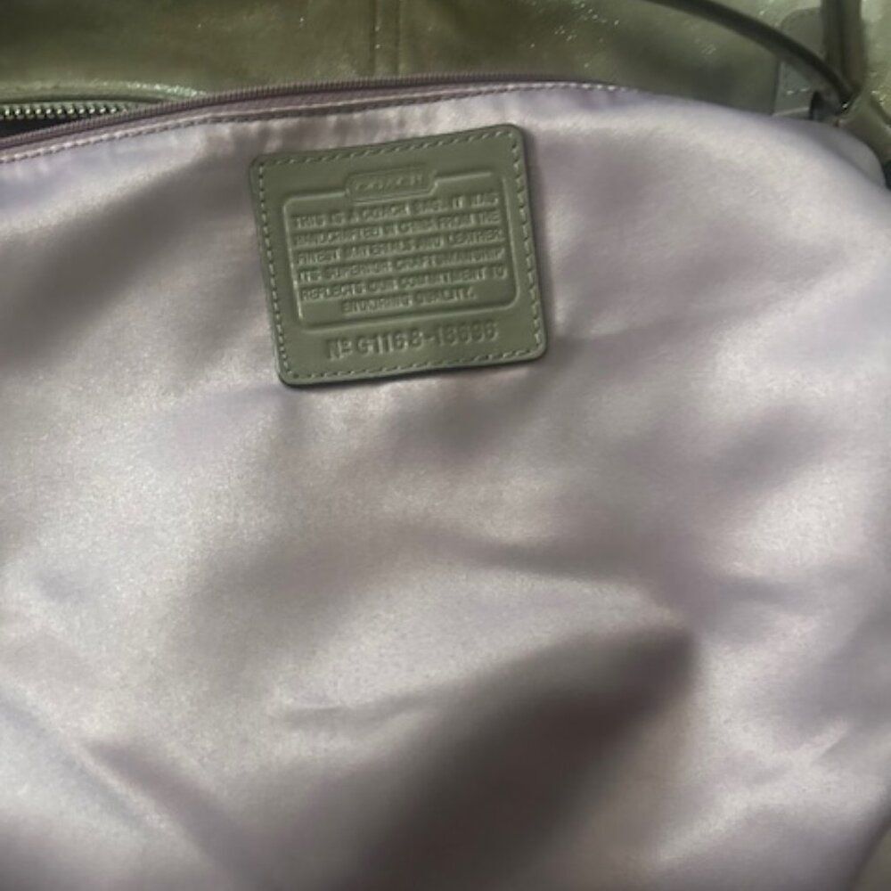 Coach 18696 Chelsea Ashley Metallic Gray Shoulder Bag - Picture 11 of 14
